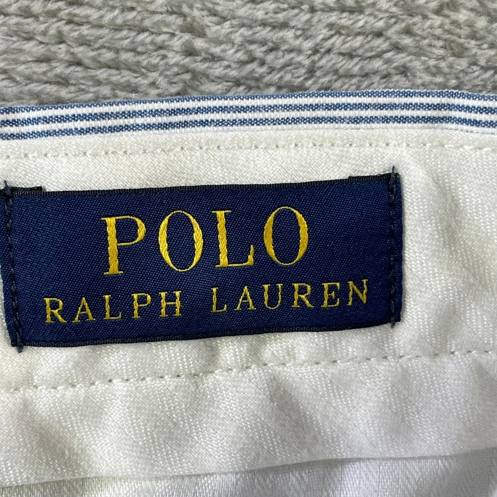 Polo Ralph Lauren Seersucker Chino Pants Men 38x30 Striped Beach Resort Vacation - Picture 2 of 10